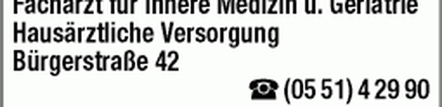 Bild zu Menke Kristian Dr. med. Facharzt für Innere Medizin u. Geriatrie Hausärztliche Versorgung