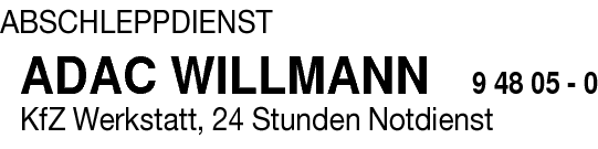 Willmann ADAC Abschleppdienst