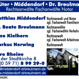 Klüter , Middendorf , Breulmann Dr. Rechtsanwälte und Notar in Rheine