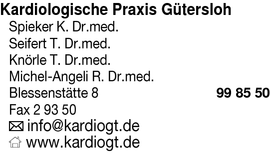 Kardiologische Praxis Spieker Dr.med., Seifert Dr.med., Knörle Dr.med. u. Michel-Angeli Dr.med.