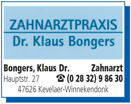 Bongers Dr. Klaus - Zahnarzt