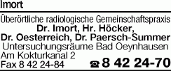 Imort Dr., Höcker, Oesterreich Dr., Paersch-Summer Dr.,