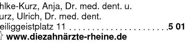 Bild zu Dahlke-Kurz, Dr. med. dent. Anja Zahnarztgemeinschaftspraxis und Kurz, Ulrich Dr.med.dent.
