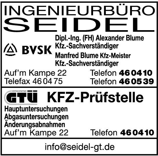 Seidel Ingenieurbüro GTÜ Kfz-Prüfstelle