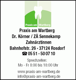 Praxis am Wartberg Zahnärzte Dr. Körner u. Sennekamp