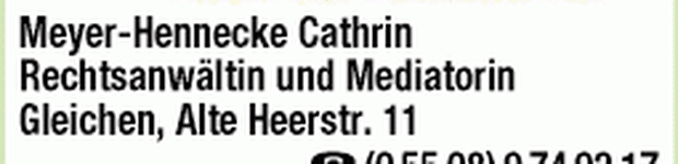 Bild zu Meyer-Hennecke Cathrin Rechtsanwältin