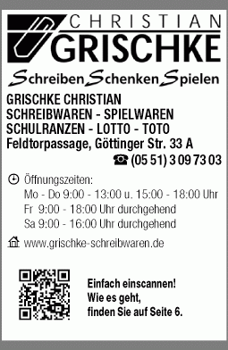 Christian Grischke Schreibwaren - Spielwaren