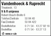 Bild zu Vandenhoeck & Ruprecht (GmbH & Co KG) Verlag