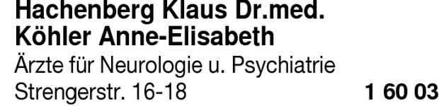 Bild zu Haver Annette Dr.med., Hachenberg Klaus Dr.med. u. Köhler Anne-Elisabeth Ärzte für Neurologie u. Psychiatrie