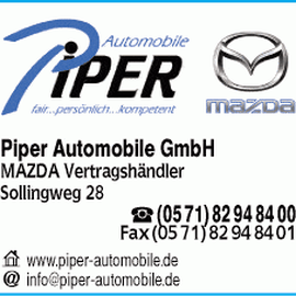 Piper Automobile GmbH in Hahlen Stadt Minden in Westfalen