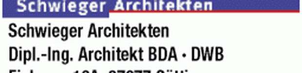 Bild zu Schwieger Architekten Hansjochen Schwieger Dipl.-Ing. Architekt BDA · DWB