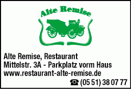 Alte Remise, Restaurant