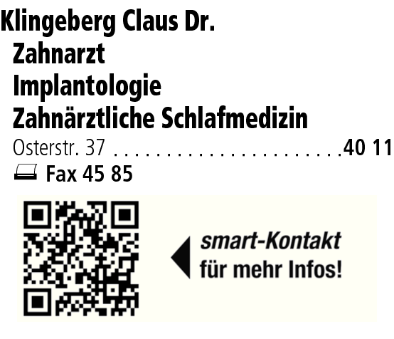 Klingeberg Claus Dr. Zahnärztliche Praxis