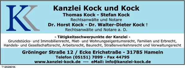 Kock und Kock Thomas Kock - Stefan Kock Rechtsanwälte und Notare