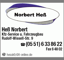 Heß Norbert, Kfz-Service und Fahrzeugbau