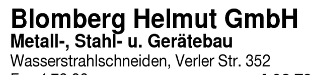 Bild zu Blomberg Helmut GmbH Metallbau