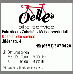 Oelle's bike service Fahrräder / Zubehör / Meisterwerkstatt