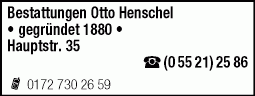 Bestattungsinstitut Otto Henschel Bestattungen