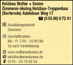 Wolter u. Sonne Holzbau