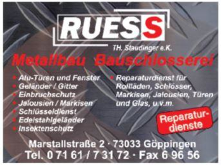 Ruess Metallbau-Bauschlosserei