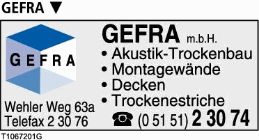 Gefra GmbH Akustik- und Trockenbau