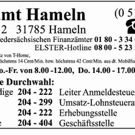 Finanzamt Hameln in Hameln