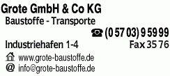 Grote GmbH & Co KG Baustoffe-Transporte