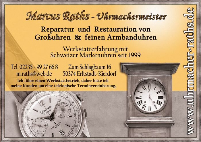 Raths, Marcus Uhrmachermeister