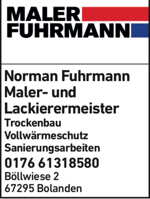 Nutzerbilder Norman Fuhrmann Maler- und Lackiererbetrieb Raumaustattung