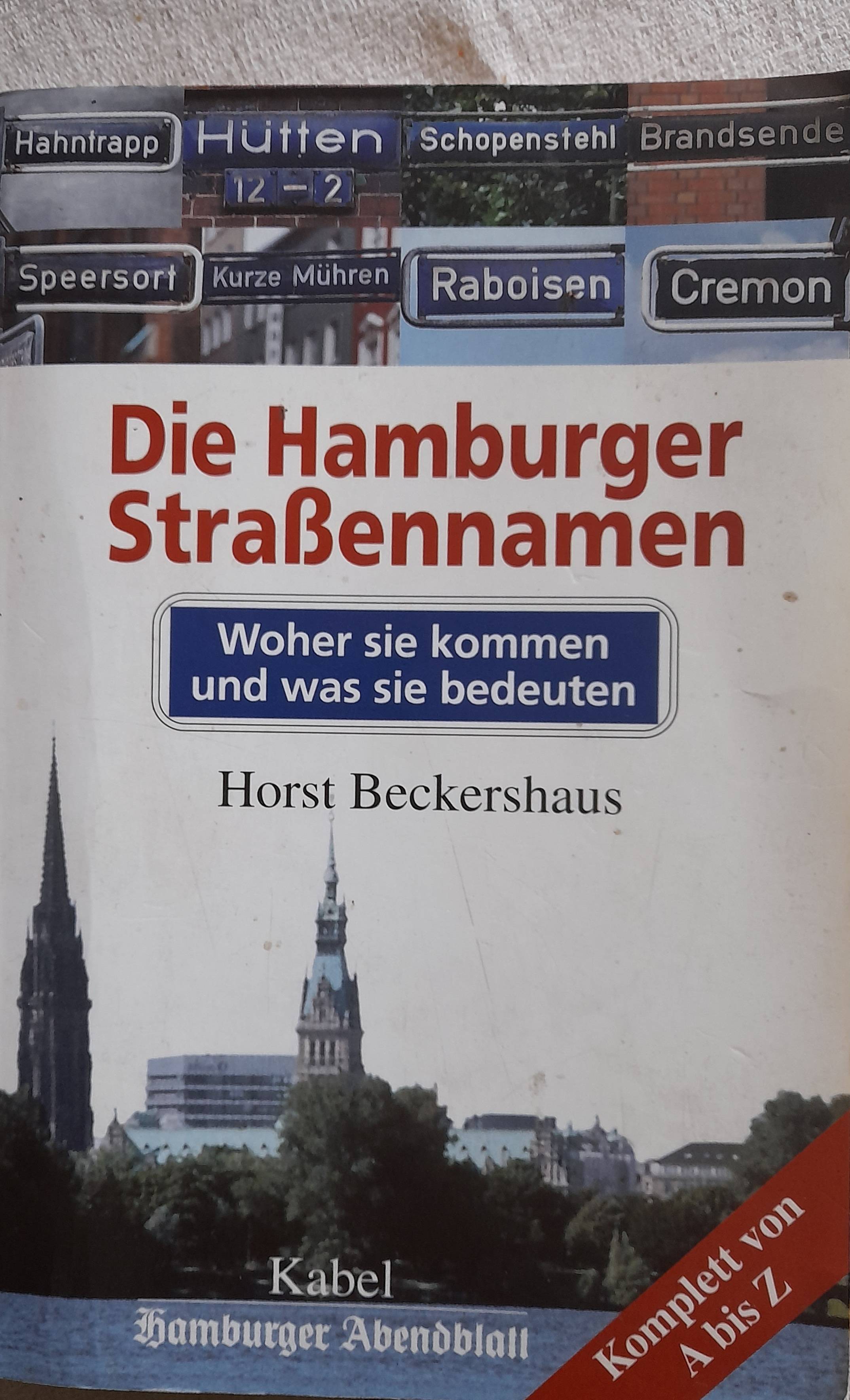 Das Buch mit den Hamburger Strassennamen