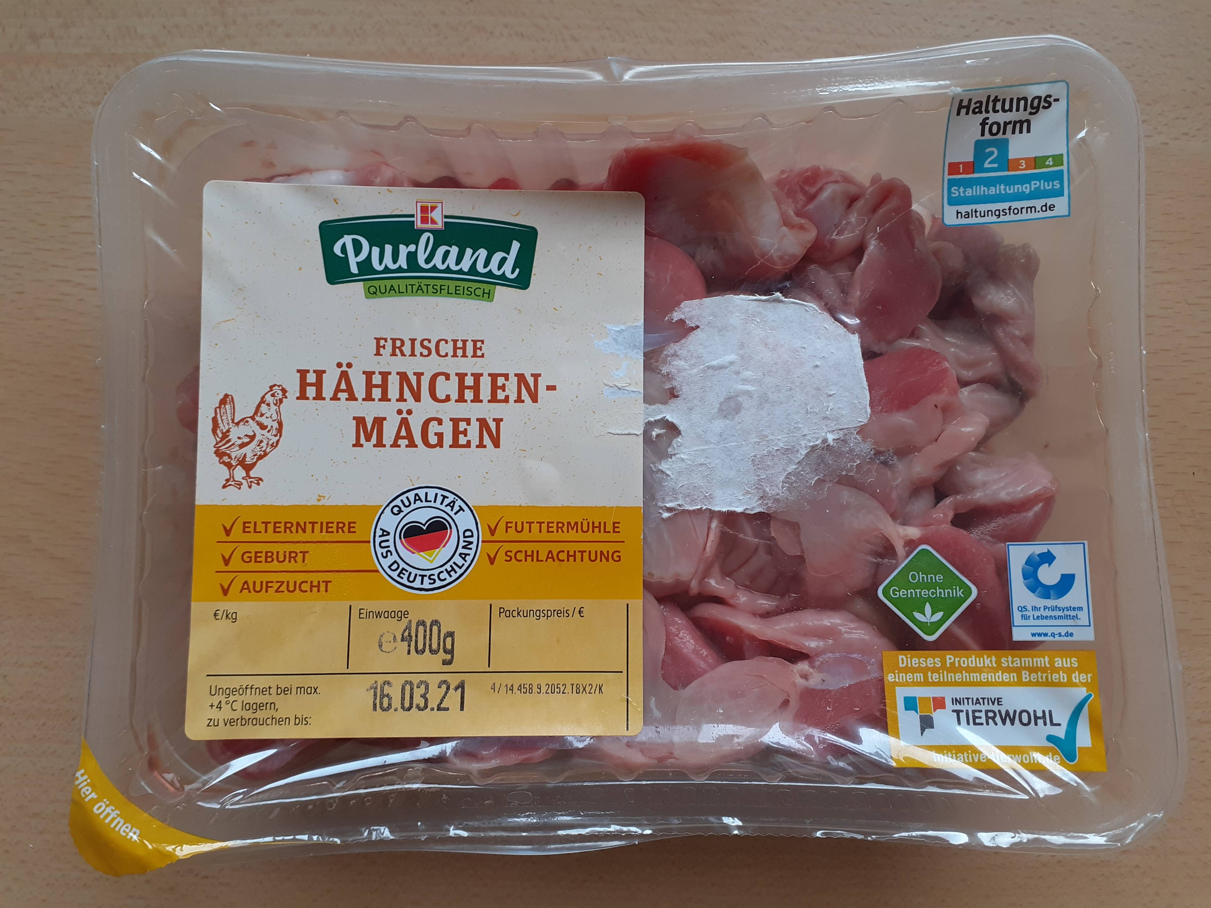 Zwei Portionen H&auml;hnchenm&auml;gen f&uuml;r Jenna