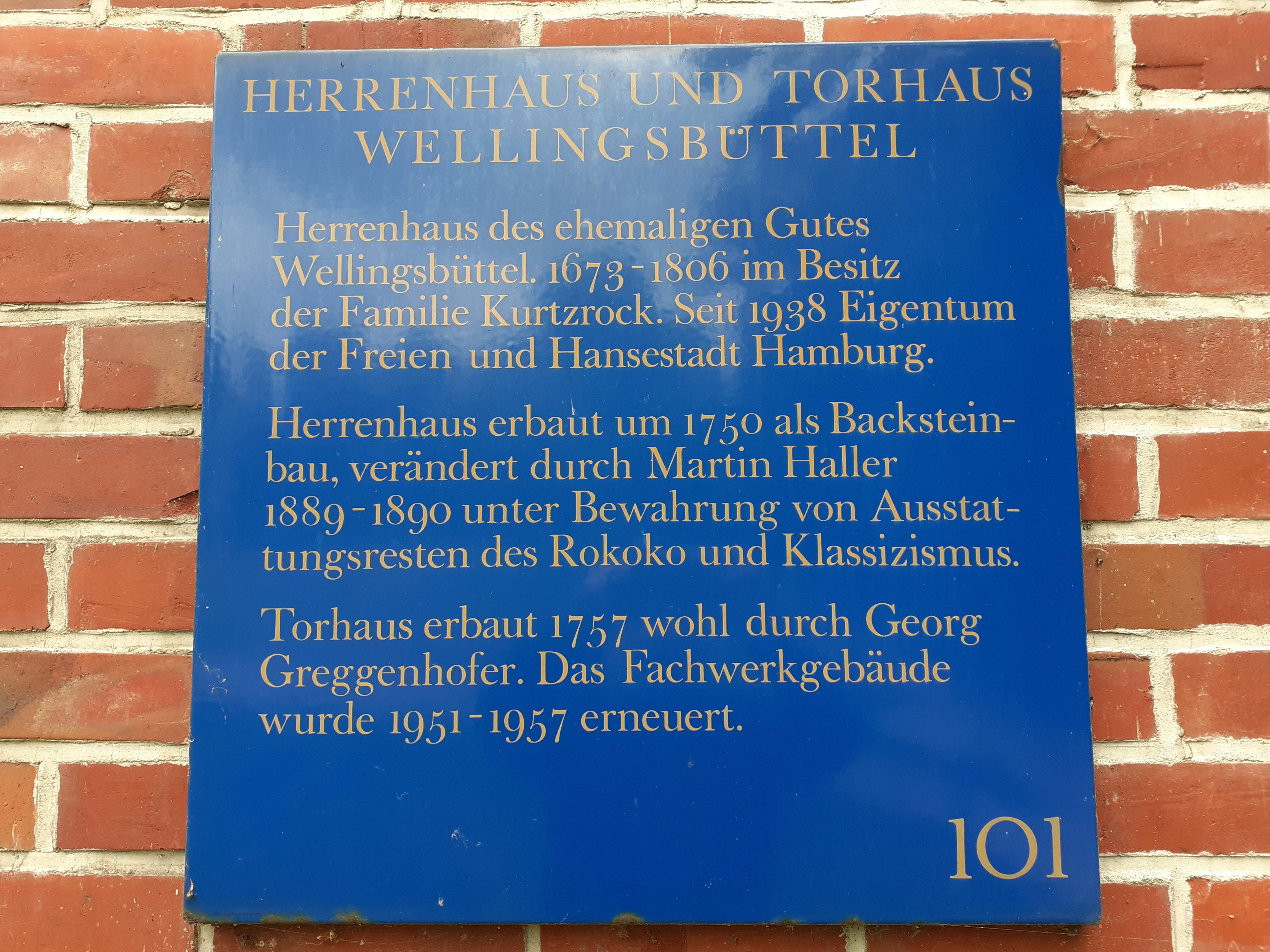 Hinweis auf das Herrenhaus der Familie Kurtzrock