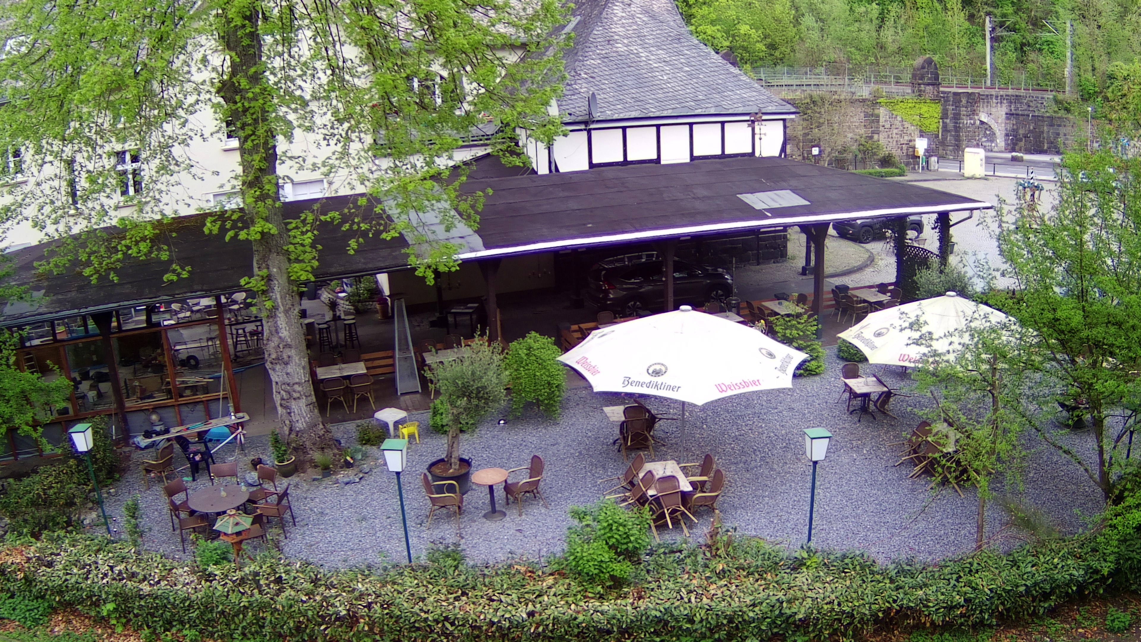 Biergarten des alten Bahnhofs Neviges