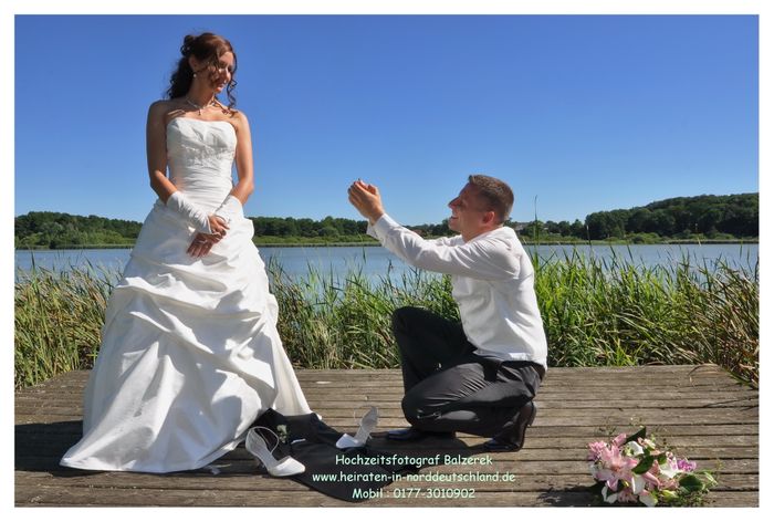 Brautpaar, Fotoshooting am See