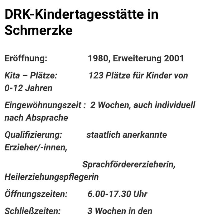 Nutzerbilder KITA Schmerzke, DRK Brandenburg