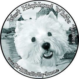 Aufkleber Button Westie-Zwinger