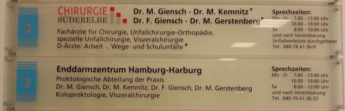 Giensch M. , Schäfer E. , Kemnitz M. und Giensch F. Dres.med. Ärzte für Chirurgie