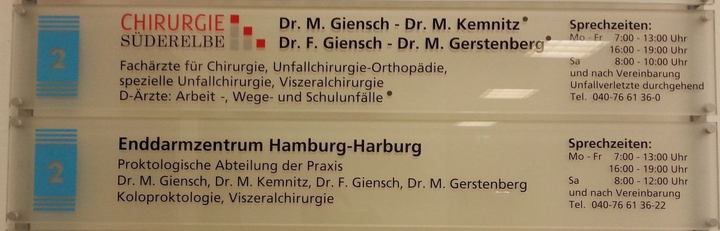 Nutzerfoto 1 Giensch M. , Schäfer E. , Kemnitz M. und Giensch F. Dres.med. Ärzte für Chirurgie