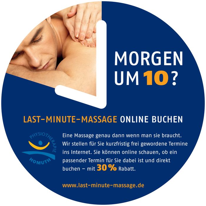 Angebot Last-Minute-Massage Physiotherapie & Rehasport Homuth 