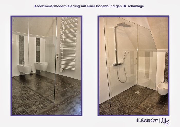 Badezimmermodernisierung zur bodenbündigen Nutzung