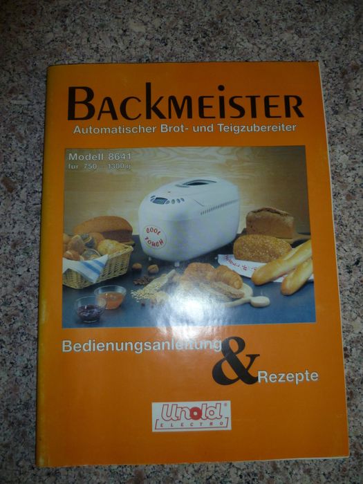 Bedienungsanleitung für Brotbackmaschine von Unold