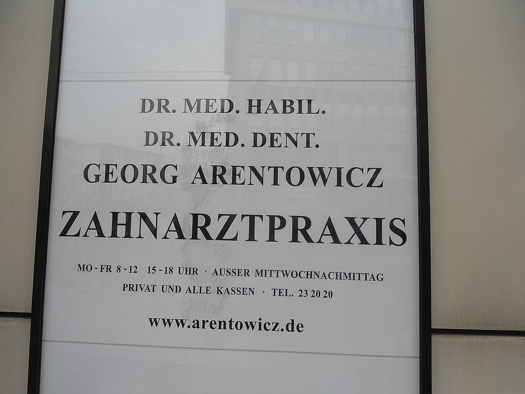 Nutzerfoto 1 Arentowicz Georg Dr.med.habil. Dr.med.dent. Zahnarzt
