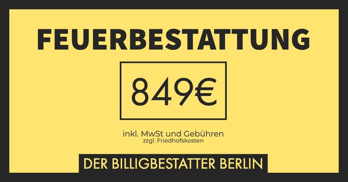 Feuerbestattung für 849€