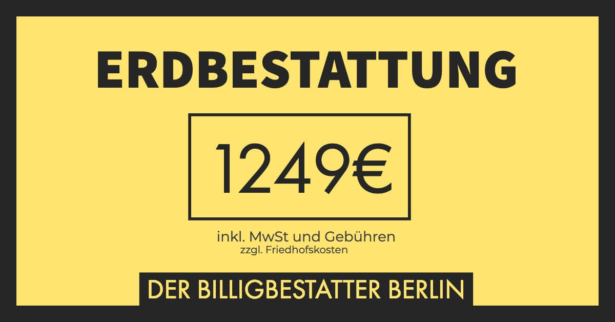 Erdbestattung für 1249€