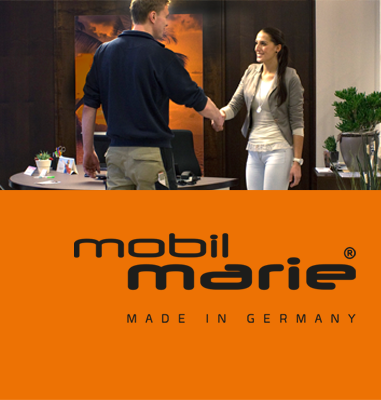 Logo für ein Produkt,
Werzeugwagen für Profis, namens mobil marie
