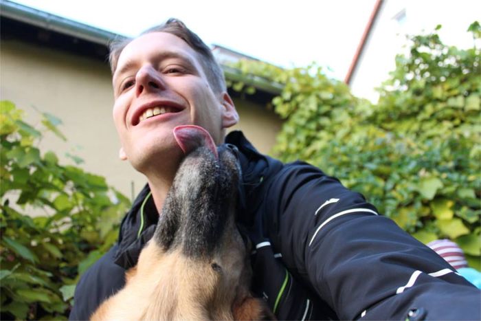 Mich (Christoph Löblein) mit meinem Hund Joice
