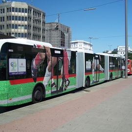 Doppelgelenkbus zur Fussball-WM 2011