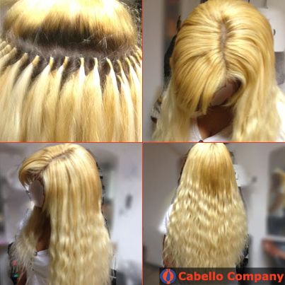 Haarverlängerung brasilianische Methode mit hochwertigem Echthaar. Cabello Company Frankfurt am Main