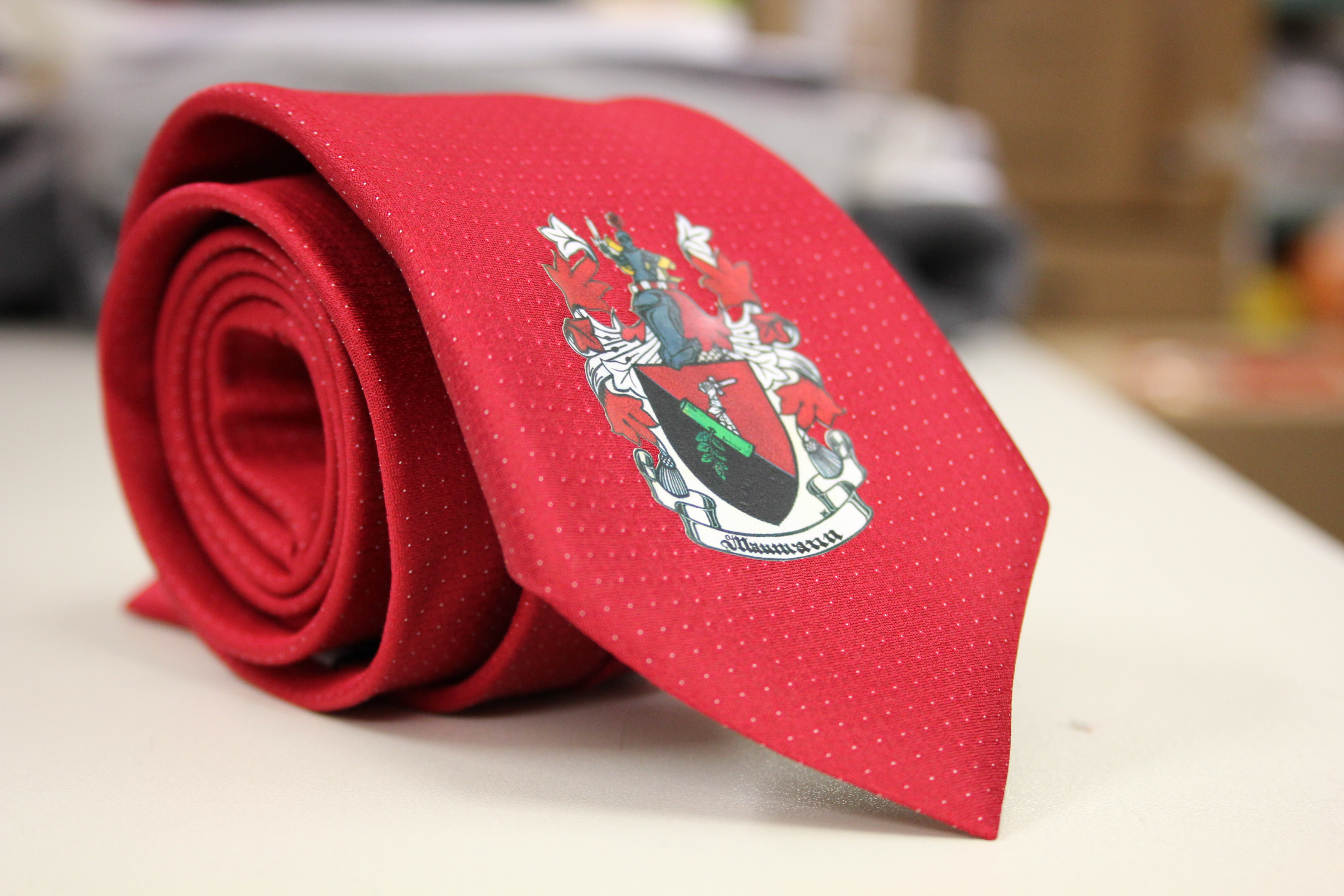 Textildruck auf einer Krawatte