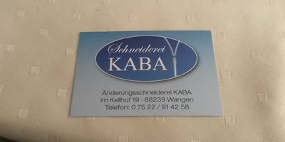Änderungsschneiderei KABA in Wangen im Allgäu